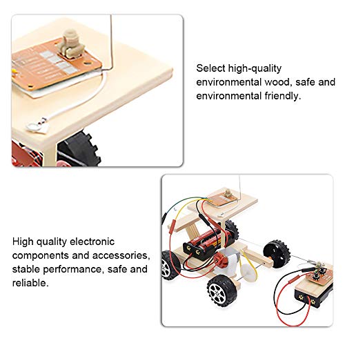 Stem Car Toy, DIY Montar Modelo de Coche RC inalámbrico de Madera con Control Remoto Juego de Coches Niños Ciencia Juguete Educativo Cumpleaños niños