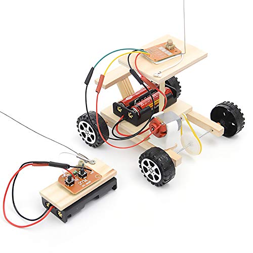 Stem Car Toy, DIY Montar Modelo de Coche RC inalámbrico de Madera con Control Remoto Juego de Coches Niños Ciencia Juguete Educativo Cumpleaños niños