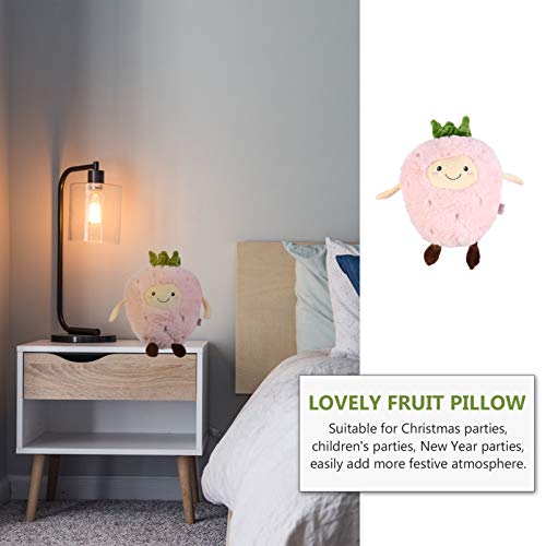 STOBOK Almohadas Huggable Dibujos Animados Frutas Huevo Escalfado Patrón Cojín Muñeca Niño Durmiendo Amamantando Compañero de Juguete para Niños Adultos Rosa