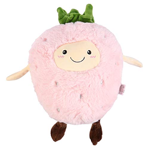 STOBOK Almohadas Huggable Dibujos Animados Frutas Huevo Escalfado Patrón Cojín Muñeca Niño Durmiendo Amamantando Compañero de Juguete para Niños Adultos Rosa