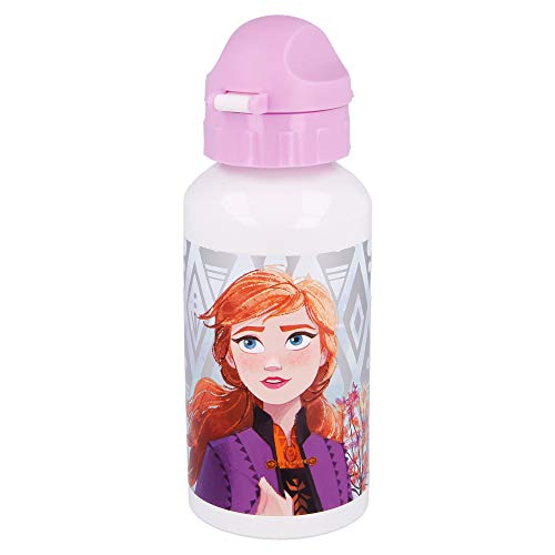 Stor Frozen 2 | Botella De Aluminio para Niños - Cantimplora Infantil - Botella de Agua Reutilizable - 500 ML