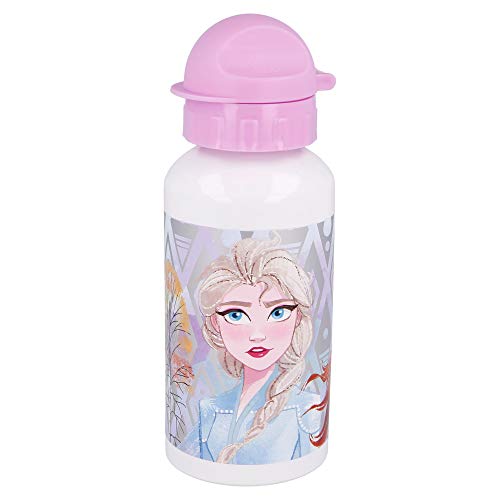 Stor Frozen 2 | Botella De Aluminio para Niños - Cantimplora Infantil - Botella de Agua Reutilizable - 500 ML