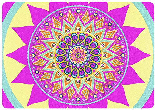 Stylex 46801 - Kit Creativo de Pintura de Arena con diseño de Mandala, Juego Completo con 3 Plantillas, 3 Pinzas y 45 Cartuchos de Arena de Colores para Crear Cuadros con Arena de Cuarzo Multicolor