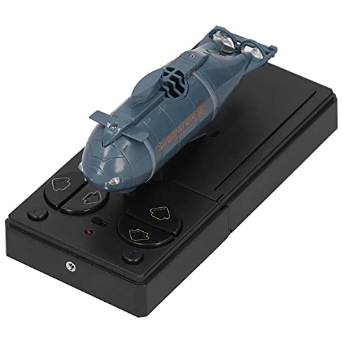 Submarino de control remoto Mini RC Submarine, 2.4GHz 6CH Radio Control Boat Barco eléctrico RC para niños y adultos, Botes de control remoto para piscinas y lagos, USB recargable e impermeable(Azul)