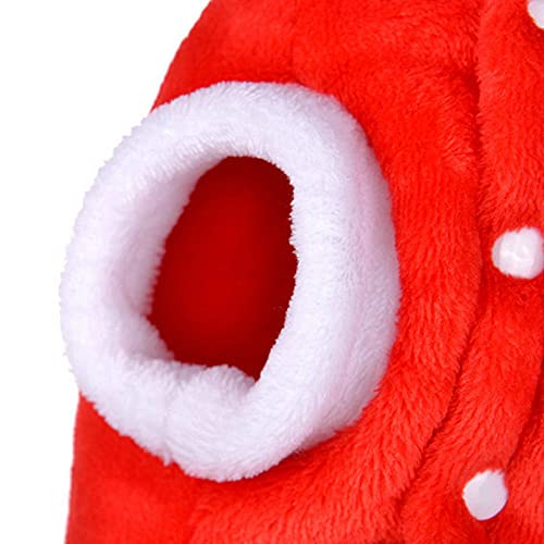 Sudadera con Capucha navideña para Perros, suéteres navideños para Cachorros, suéter navideño para Perros, Disfraz navideño de Papá Noel para Mascotas, Atuendo navideño (S)