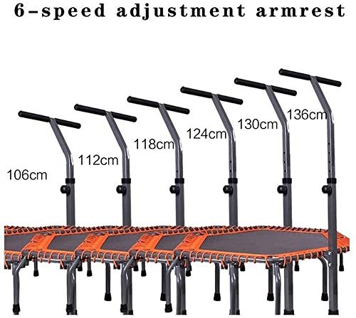 Suge Mini trampolín Cubierto Aptitud Rebounder for Adultos, Camas elásticas Plegables Aptitud de Gran Espesor con Ajustable Baranda, comerciales de Alto Rendimiento Grado