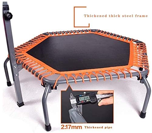 Suge Mini trampolín Cubierto Aptitud Rebounder for Adultos, Camas elásticas Plegables Aptitud de Gran Espesor con Ajustable Baranda, comerciales de Alto Rendimiento Grado