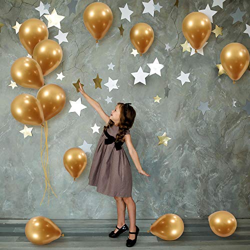 Sumind 100 Piezas Globos Metálicos Oro de 5 Pulgadas Globos de Látex Decorativa para Decoración de Fiesta Festival Compromiso Boda Cumpleaños