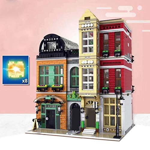 Sunery Juego de construcción modular para casa y zapatero, modelo creativo con iluminación LED, arquitectura modular, 2728 piezas de bloques de montaje, compatible con casa Lego.