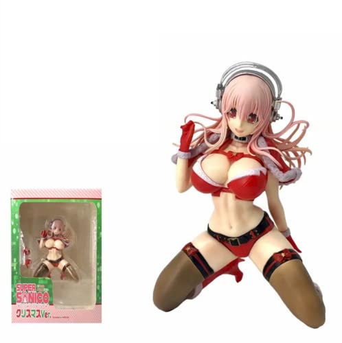 Super sonico christmas sonico Figura De AccióN-17.5cm-Estatua-Modelo-DecoracióN-Anime-Personaje-NiñOs-MuñEca-Juguete-Souvenir-Amante-ColeccióN-Regalo Sinon-Con Caja De Color