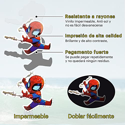 Superheroes pegatinas marvel comics pegatina spider man super man hulk vinilos niños para botellas de agua portatil skateboard bicicleta