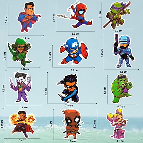 Superheroes pegatinas marvel comics pegatina spider man super man hulk vinilos niños para botellas de agua portatil skateboard bicicleta