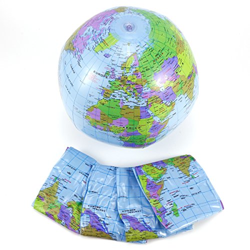 SurePromise One Stop Solution for Sourcing Inflable Globo 40cm Atlas Mapa del Mundo Tierra Pelota de Playa Geografía Hinchable Juguete