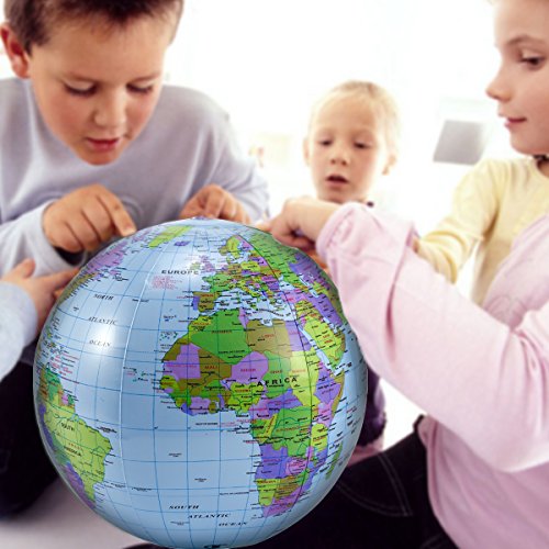 SurePromise One Stop Solution for Sourcing Inflable Globo 40cm Atlas Mapa del Mundo Tierra Pelota de Playa Geografía Hinchable Juguete