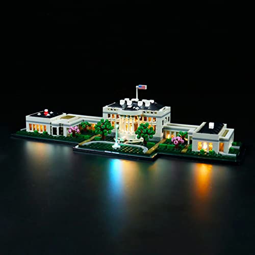 SWDZ Kit de iluminación LED para LEGO The White House 21054 modelo de construcción, juego de luces de decoración para LEGO 21054 (no incluye modelo LEGO)