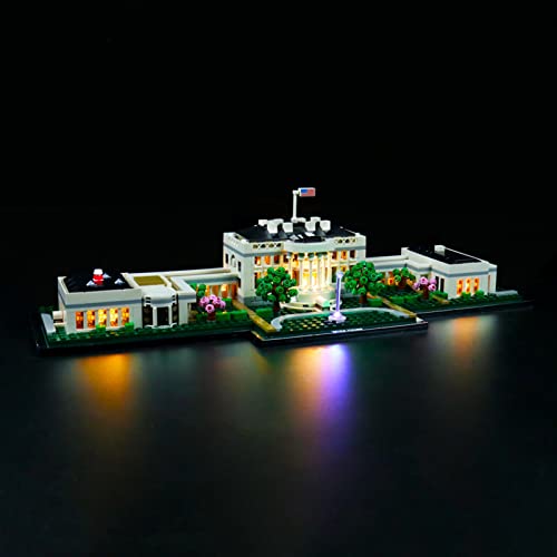 SWDZ Kit de iluminación LED para LEGO The White House 21054 modelo de construcción, juego de luces de decoración para LEGO 21054 (no incluye modelo LEGO)