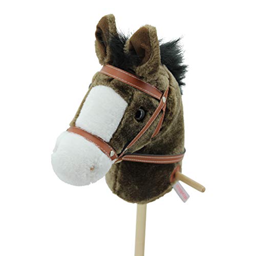 Sweety Toys- Caballo de Enchufe, Color marrón Chocolate. (5055)