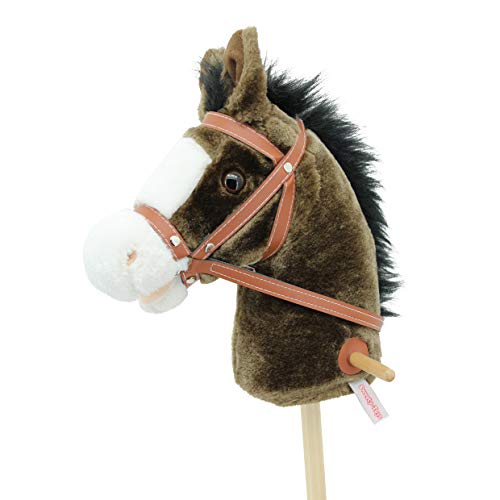 Sweety Toys- Caballo de Enchufe, Color marrón Chocolate. (5055)