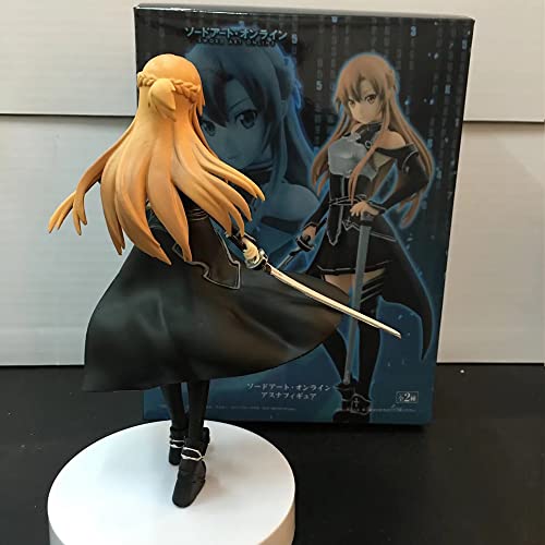 Sword Art Online Figura Estatua Anime Sao Asuna Colección Acción PVC Multicolor Figuras Modelo Juguete Regalo para Niños 17.5cm