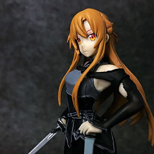 Sword Art Online Figura Estatua Anime Sao Asuna Colección Acción PVC Multicolor Figuras Modelo Juguete Regalo para Niños 17.5cm