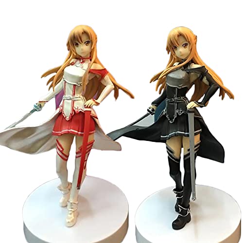 Sword Art Online Figura Estatua Anime Sao Asuna Colección Acción PVC Multicolor Figuras Modelo Juguete Regalo para Niños 17.5cm