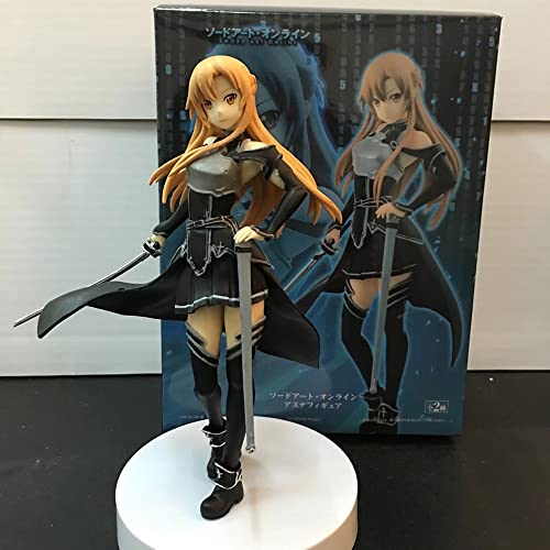 Sword Art Online Figura Estatua Anime Sao Asuna Colección Acción PVC Multicolor Figuras Modelo Juguete Regalo para Niños 17.5cm