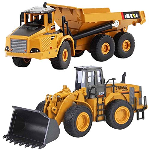 SXPC 1/50 aleación de ingeniería Modelo de vehículo Cargador Dumper articulado Conjunto Bulldozer Conjunto Dumper