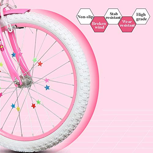 SYCHONG Bicicletas para Niños, Bicicletas Individual Plegable Velocidad, La Princesa del Viento De Estudiantes De Coches, Adecuado para Las Niñas 8-16 Años De Edad,1pink,22inches