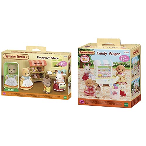 Sylvanian Families 5239 Tienda Donuts + Candy Wagon Mini Muñecas y Accesorios, Multicolor (Epoch para Imaginar 5266) , Color/Modelo Surtido