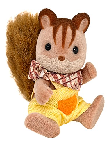 SYLVANIAN FAMILIES Walnut Squirrel Family Mini Muñecas y Accesorios, (Epoch para Imaginar 4172) + 4533 Carrito para Gemelos [Importado de Alemania]