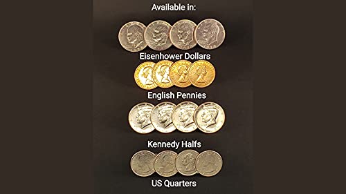 Symphony Coins (US Eisenhower) Gimmicks and Online Instructions by RPR Magic Innovations - Trick