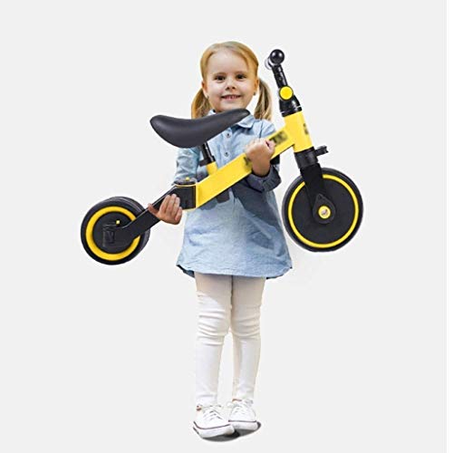 SZNWJ Ygqtbc Niño de 3 Ruedas Scooter y Ride On-Balance Trike 3-en-1 Ajustable for 2, 3, 4, 5 años de Edad Boy o Girl Transformadas en Segundos