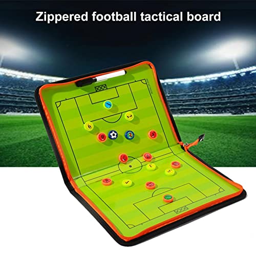 Tablero de entrenamiento de fútbol, Portapapeles de entrenadores Kit de tablero magnético táctico, Tablero de táctica de fútbol magnético, Tablero de clip de táctica con borrado en seco, Rotulador