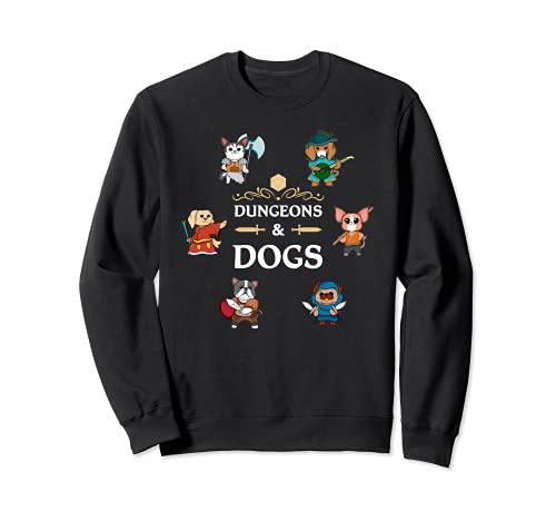 Tabletop Gamer Dogs RPG D20 Dice Fantasy Juego de rol Sudadera