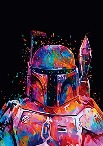 TAHEAT DIY Pintura al óleo por números, Lienzo Pintura al óleo Soldado Star Wars para adultos Niños Pintura por números con pinceles sin marco 16 x 20 pulgadas