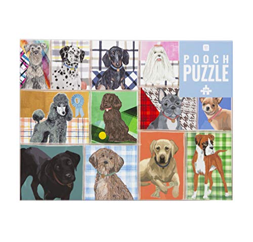 Talking Tables- Puzzle de 1000 Piezas de Perro-Animales ilustrados con póster a Juego y Hoja de Trivia de Razas cumpleaños, Regalos para Adultos o niños, Mascotas, Arte de Pared, Color (PUZZ-DOG-1000)