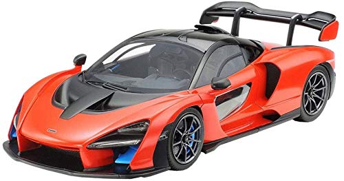 Tamiya 1:24 McLaren Senna-réplica Fiel, plástico, Hobby, encolado, Kit de modelismo, Montaje, sin Pintar, Rojo, Color (24355)