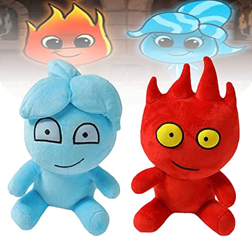 TANANK Juguetes de Peluche Fireboy y Watergirl, de 9,8 Pulgadas, Bonito Peluche de Villano de Agua y Fuego, colección de Juegos-A+B