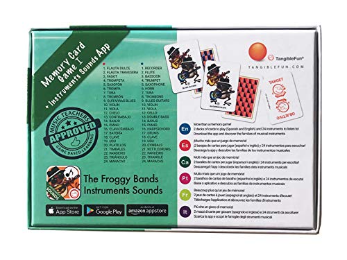 TangibleFun | The Froggy Bands | Juego de Cartas Educativo con App para iPad, Tablet y Smartphones de Sonidos Instrumentos Musicales y ‘Bingo Sounds’