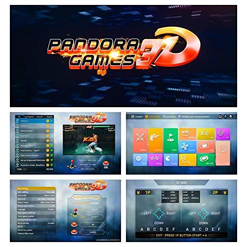 TAPDRA 4018 Juegos en 1 Consola Pandora Arcade Máquina WiFi 3D con Market Incorporado 10000+ Juegos para descargar, Soporte para 4 Jugadores