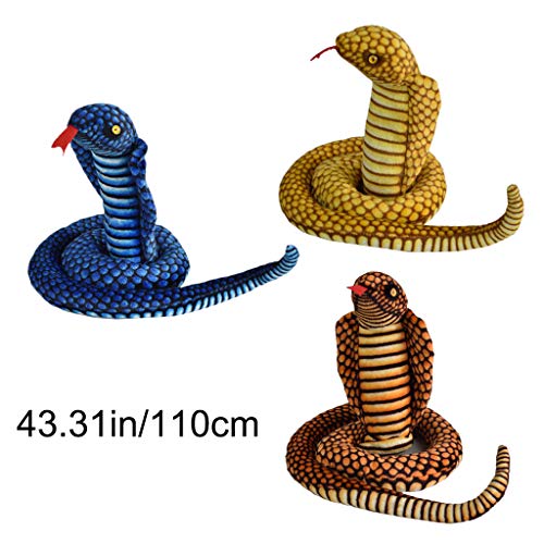 Tcn Simulation Cobra Plush Doll, Animal De Peluche De Halloween, Broma Prop Kids Toy Snake