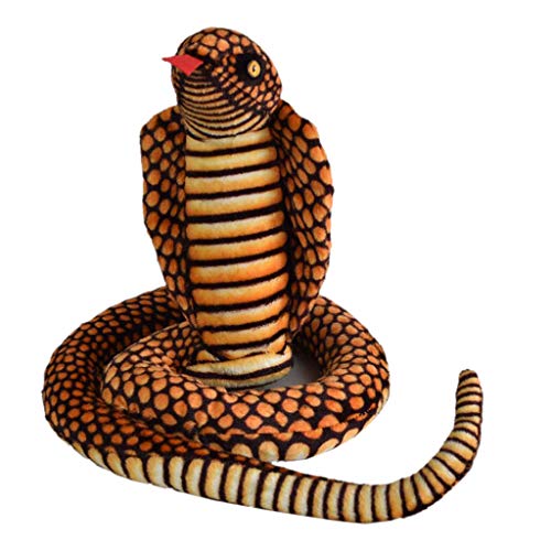 Tcn Simulation Cobra Plush Doll, Animal De Peluche De Halloween, Broma Prop Kids Toy Snake