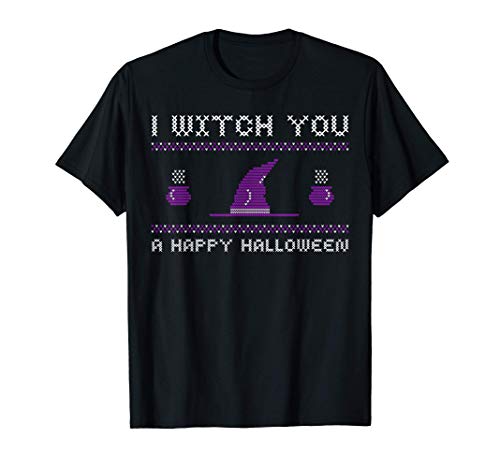 Te brujo un feliz disfraz feo divertido de Halloween Camiseta