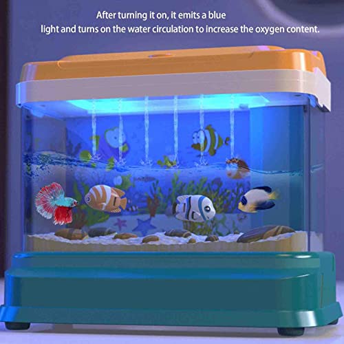 Tebinzi Uso del Enchufe USB del Tanque de Peces para niños - Acuario de Juguete de simulación Juguetes magnéticos para Peces adecuados para niños Mayores de 3 años niños, niñas, Regalos