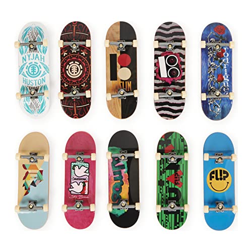 Tech Deck Juego diapasones Patinaje, Paquete de 10 Tablas para fingerboarding DLX Pro coleccionables, para Amantes del Skate a Partir de 6 años (Spin Master 778988391068)