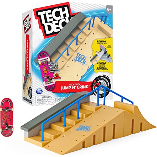 Tech Deck, Jump N' Grind X-Connect Park Creator, Juego de rampas Personalizable y construible con una Fingerboard Exclusiva, para niños a Partir de 6 años