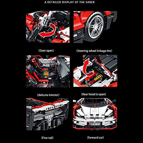 Technic Racing Sports Car McLaren Senna, MBKE 1529 piezas 1:14 Scale Super Racing Car Building Kit para McLaren Senna GTR, bloques de construcción compatibles con Lego Technic