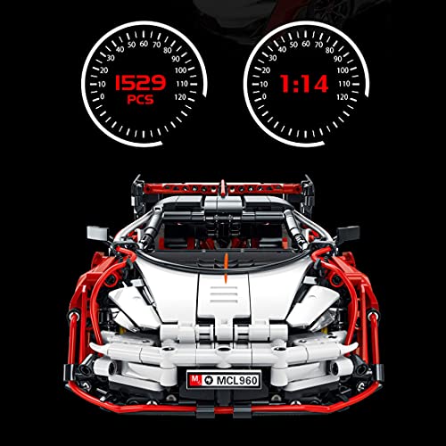 Technic Racing Sports Car McLaren Senna, MBKE 1529 piezas 1:14 Scale Super Racing Car Building Kit para McLaren Senna GTR, bloques de construcción compatibles con Lego Technic