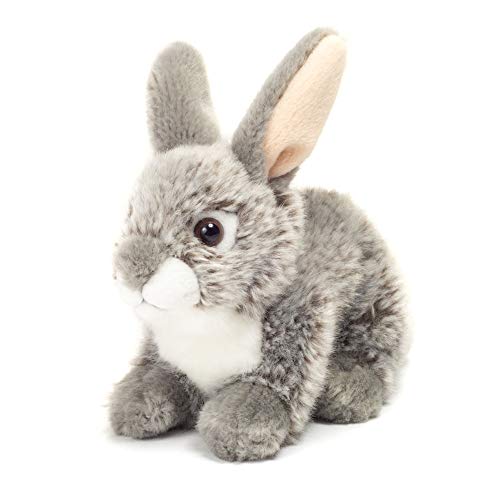 Teddy Hermann 93701 Conejito Sentado Gris 18 cm, Peluche