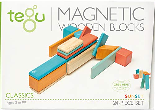 Tegu Juego de Bloques de Construcción de madera magnéticos de 24 piezas - Puesta de Sol , color/modelo surtido